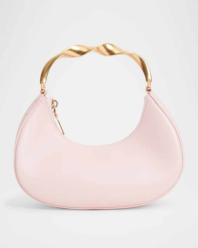 Nixi Leather Twist Top-Handle Bag